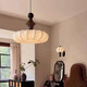 Tiffania Retro Französisch Schlafzimmer Stoff Kronleuchter Muster Chinesische Restaurantbar Tainanyang Romantic Room Hauptlampe AY9898-50 cm Drei-Farben-LED (Walnussfarbe)