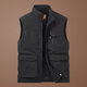 洺威保登马夹男士背心秋冬季加绒立领户外休闲工装多口袋坎肩钓鱼马甲外套 卡其色 常规 春秋 2XL