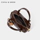 CinvaiKrose bag women's bag portable bowling bag women's 2026 new large capacity retro single shoulder messenger bag New Year gift coffee color