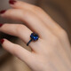 Tanzanite Black Gold Ring Dark Sugar Tower Tanzanite Blue Hao Stone Ring Fashion Niche Creative Trend Opening Adjustable