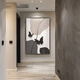 Meiyouchun geometric abstract living room decoration painting simple modern sofa background wall floor painting black white gray entrance entrance painting JD13789 120*180 texture oil canvas ps gold frame