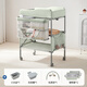 Sweeby Windel Tabelle Babypflege Tabelle Neugeborene Massage Touch Tisch Falten Sie falten Baby Windel Badewanne Quehu Grün 丨 Wasserbecken + Müll Can + Spielzeug + 2 Aufbewahrungskörbe