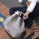 ECODAY托特包通勤包包女包大容量单肩手提小众编织包生日礼物送女朋友 银色