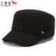 Red Dragonfly middle-aged and elderly men's winter velvet ear protection peaked cap for the elderly, windproof and warm grandfather hat, old man flat cap, velvet and thick ear protection, black, one size fits all, adjustable hat circumference (56-60CM)
