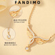 Fantimo 18K Gold Angel Wings Necklace for Women Rose Gold Pendant Light Luxurious Clavicle Chain Valentine's Day Gift for Girls 18K Gold Angel Necklace SF Express+ Brand Gift Box