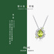 Muye Zhang Bichen's same style natural colored treasure 925 silver peridot gemstone necklace firefly necklace original design firefly necklace