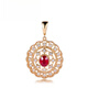COASZE ruby necklace women's 18k gold diamond inlaid colored gems in stock one item one certificate ruby necklace