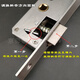 9230/9235 lock body, broken bridge aluminum door, aluminum joint door lock, fence door lock, old-fashioned casement window lock body lock box, complete set of 9225 single point lock + white handle