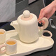 Manguangguang Ceramic Water Cup Set Home Living Room High-end Kettle Cup Set Light Luxury Housewarming Tea Set Tea Cup Complete Set Ceramic Water Set (kettle + tray + 6 cups)