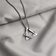 QMXD geometric necklace men's trendy hip-hop boys' pendant necklace women's accessories trendy brand pendant high-end pendant sweatshirt chain geometric necklace
