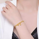 Muqin ancient method inheritance bracelet gold solid 9999 Two Worlds Huan lotus pod imitation 24K gold transfer bead jewelry will not fall off Two Worlds Huan Bracelet One Size