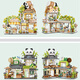 
Lizhi (Loz) street view small particle building blocks children's toy assembly model to give boys and girls birthday gifts 1383 Panda Teahouse