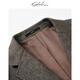 Sachi Satchi Herren Wollanzug 2023 Herbst Neu gestreiftes leichter Business Wollanzug Jacke Hellbraun 50 B