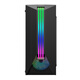EVESKY Rocket Computer Case Escritorio DIY Lado Completo Transparente RGB Gaming Refrigerado por Agua ATX Tablero Grande Chasis Línea Trasera Interfaz USB3.0 Rocket-Negro Viene con Barra de Luz RGB