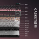 AJAZZ AK870PLUS Structure de joint de clavier mécanique à trois modes Structure de clavier mécanique à cinq couches à cinq couches Full Key Swap RGB Position de lumière inférieure E-Sports Esports à haute valeur TTC Flame Red V2 Gradient Graving-Avocado-Evocado-8000mAh TTC Flame avec écran