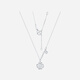 Saturday Fu PT950 platinum necklace women's four-leaf clover pendant birthday gift B0614068 about 3.58g