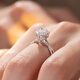Guanpu Pavilion Fat Donglai quality pt950 platinum moissanite diamond ring women's moissanite diamond ring luxury 1g 2 carat proposal knot 2 carat D color moissanite thickened platinum plated benchmark No. 9