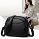 Beijing-Kauf von Frauentasche 2025 Neues modisches weiches Leder One-Shoulder-Shell-Tasche Frauen lässig vielseitige Crossbody-Tasche Handy-Tasche Schwarz schwarz