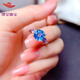 Miao Ying natural Swiss blue topaz ring for women 925 silver light luxury fashion niche sapphire ring for girlfriend natural gold topaz + tanzanite ring