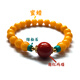 Her Generation 8MM Natural Beeswax Ball Bracelet Old Honey Amber Southern Red Jade Transfer Bead Bracelet Southern Red Model (866619) Turquoise Accessories