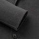 Qipai 100% wool men's woolen coat spring and summer business casual mid-length double-sided woolen coat dark gray 2XL