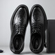 Cartelo Britisch-handgekämpfte Lederschuhe für Männer Geschäfte weiche Cowhide Herrenschuhe Formale Schuhe Herrenlederschuhe 9758 Schwarz 40