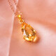 JOLEE Necklace S925 Silver Citrine Pendant Colored Gemstone Fashion Light Luxury Necklace as a Gift for Women One Thing and One Certificate
