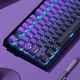 
Belly spirit mk870 blackberry side engraving mechanical keyboard Bluetooth wired wireless Bluetooth customized computer game silent office [single mode] Obsidian + purple gas east-west side engraving KTT burgundy shaft [mahjong sound]