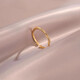 Mu Shen 18K gold plain ring opening adjustable index finger thin open ring