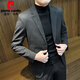 皮尔卡丹（pierre cardin）毛呢西装外套男秋冬新款2025呢子男装休闲通勤商务男士厚款西服潮 咖色【毛呢西服】 XL【115-140斤左右】