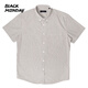 BlackMonday Pure Coton Vertical Striped Striped Shirte's Men's Short à manches à manches à manches courtes Ammonia Ammonia Ammonia Anti-Wrinkes Frein's Freal Wear Business Casual