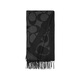 COACH Year-End Luxury Products Women's LOGO Printed Fashionable Scarf Gift for Girls Black CU807BLK