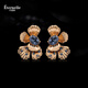 Eternelle French Eternal European and American Retro Earrings High-end Light Luxury Fashion Earrings Temperament Versatile Earrings Blue