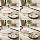 Lilang dining table mat round small round table round coffee table mat no-wash oil-proof and waterproof tablecloth anti-scalding anti-slip mat dining table mat flower bear diameter 150cm