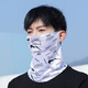Sun protection mask men's summer ice silk ear-hanging mask cycling breathable thin scarf outdoor sports covering full face veil check mark black + graffiti black ice silk mask