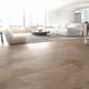 
Zhuxiwei laminated wood flooring special shape geometric art parquet wood grain home retro gray clothing store floor 7373 1