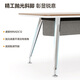 Wolin boss desk light luxury desk modern high-end manager desk president office supervisor desk and chair combination E0 plate A type 2.2 meters desk-left cabinet-eucalyptus color