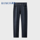 Romon (Romon) Business Casual Straight Jeans Männer Anti-Falten-Mikro-Slide Formale Wear Herren große Hosen 9911 Dunkelblau 34