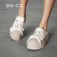 
GG-CC [Cloud Muffin] Spring new fashionable thick-soled half-scroll shoes one-foot casual shoes for women G25U9717 off-white 37