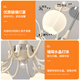 Sanxiong Aurora Creme Style Wohnzimmer Kronleuchter Haus Atmosphäre Einfache moderne französische Highlight Volles Spektrum Augenschutz Restaurant Hauptbeleuchtung CX967 + 10 Kopffarbe