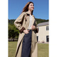 Baitu Betu Women's Clothing 2025 Spring New Windbreaker Fashionable High Imitation Deerskin Velvet Contrast Windbreaker Jacket for Women 2501T50 Khaki XS