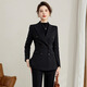 ROMON high-end professional suit suit for women, thick temperament, autumn and winter work clothes, hotel manager gray casual suit, navy blue suit + trousers M