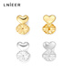 Lnieer ear plug anti-falling support assistant anti-sagging eversion fixed ear stud rear plug large earring super tight lifting ear bone buckle earring assistant gold 1 pair + silver 1 pair