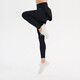 Gardez la taille haute legging à sec rapidement respirant pour les femmes qui coulent la mode de la mode faux yoga à deux pièces porte 12588 classique Black L