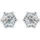 Fat Donglai's same moissanite earrings PT950 platinum diamond earrings classic for men and women, platinum 950 six claws 50 cents a pair with GRA certificate