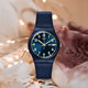 Swatch Swiss watch Gentleman Blue 2.0 Double Calendar Graduation Gift Quartz Men's and Women's Watch Exam Table SO28N702