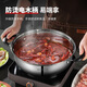 Maxcook 304 stainless steel hot pot 26cm soup pot induction cooker hot pot with double bottom and lid, free pair of hot pot spoons MH-26