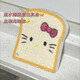 Kitty kitchen supplies toast cute sponge wipe KT cat water absorbent wood pulp cotton kitchen dishwashing artifact scouring pad one pack