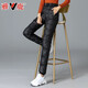 Yalu 2025 Winter New Down Pants Women's Outerwear Slimming Plus Velvet Thickened Casual White Duck Down Warm Cotton Pants Women 3460 Black L (Recommended 105-115 Jin Jin equals 0.5 kg)
