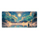 Tampon de souris Extreme Fun Extre Extra Large Office Bureau de bureau pour garçons Special Anti-Slip épaissis des jeux de sports électroniques PAVE Clavier de clavier personnalisé polyvalent High-Précision Haulai Good-Ashing Edge personnalisé 12806 Moon Vue 1000 mm * 500 mm * 5 mm